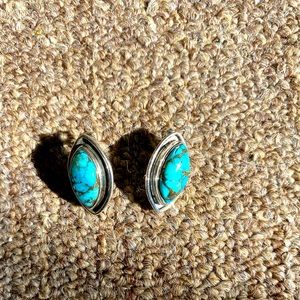 Authentic turquoise gemstone earrings